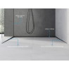 Mexen Line-B odtoková lišta pro sklo 120 cm levá, černá - 187004120L