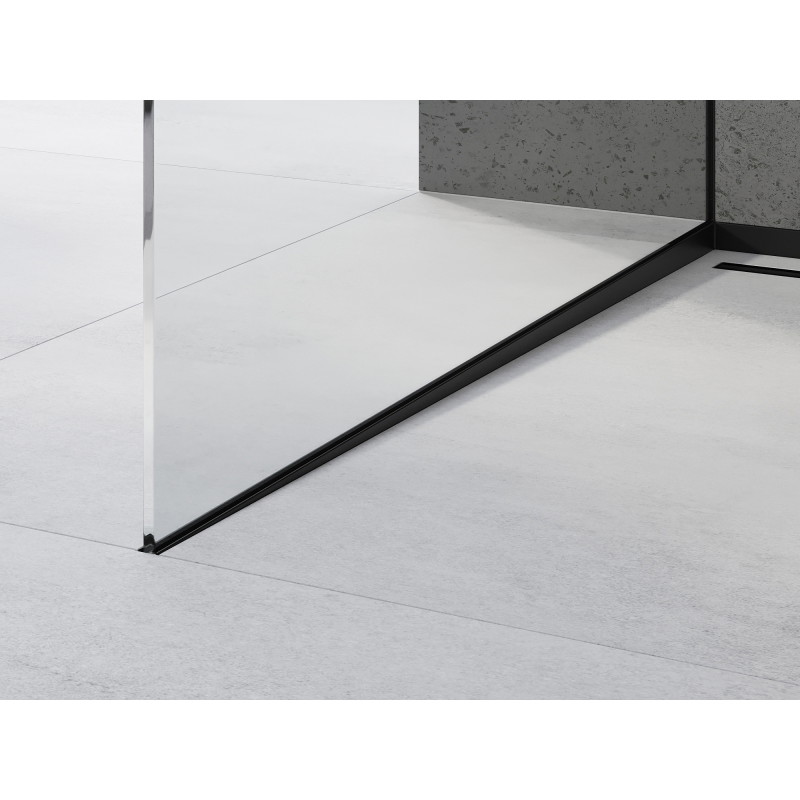 Mexen Line-B odtoková lišta pro sklo 120 cm levá, černá - 187004120L