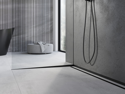 Mexen Line-B odtoková lišta pro sklo 120 cm levá, černá - 187004120L