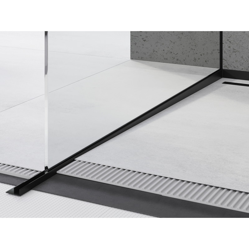 Mexen Line-B spádová lišta ke sklu 180 cm levá, černá - 187004180L
