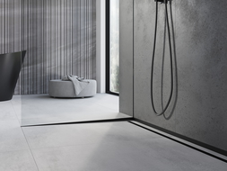 Mexen Line-B spádová lišta pro sklo 180 cm levá, černá - 187004180L