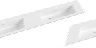 Mexen Otis dvojumyvadlo zapuštěné v desce 141 x 46,5 cm, bílý lesk - 25181400D