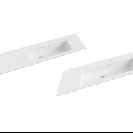 Mexen Otis umyvadlo zapuštěné do desky dvojité 161 x 46,5 cm, bílá mat - 25181601D