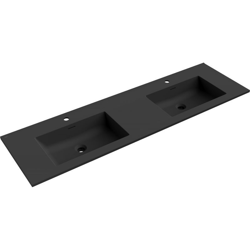 Mexen Otis dvojumyvadlo zapuštěné v desce 161 x 46,5 cm, černá mat - 25181671D