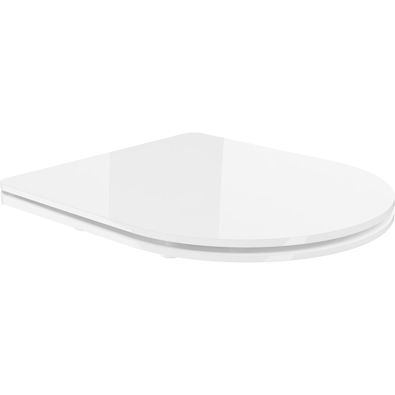 Mexen deska pomalu zavírající slim, duroplast, bílá lesklá - 39224000