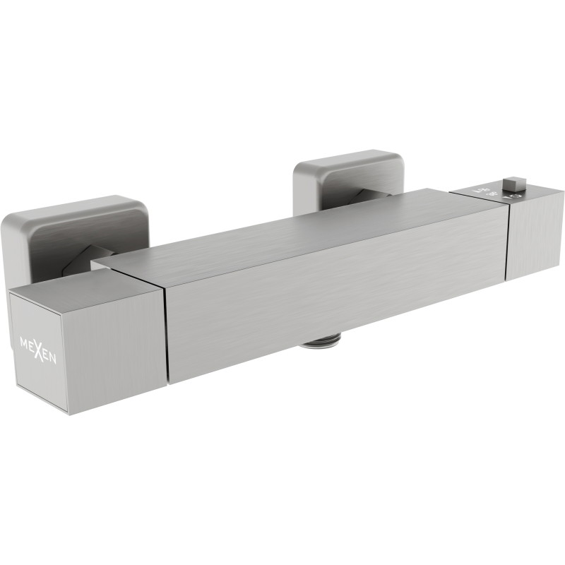 Mexen Cube termostatická sprchová baterie, kartáčovaná šedá - 77200-66