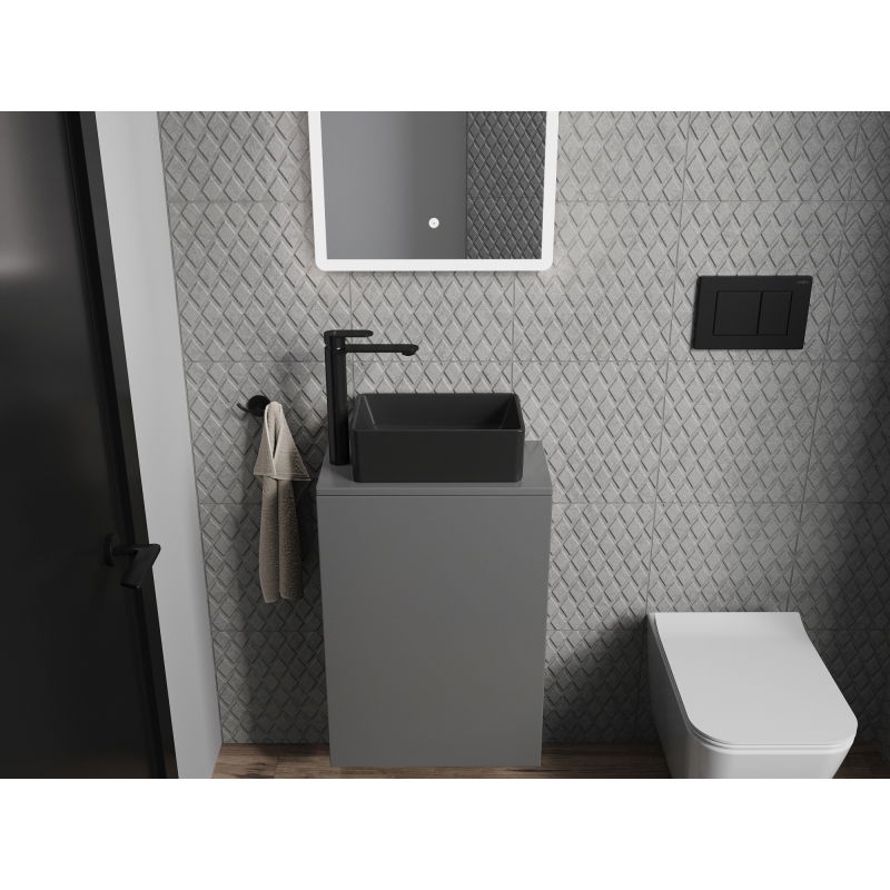 Mexen Nadia umyvadlo na desku 36 x 23 cm, černá matná - 21613685