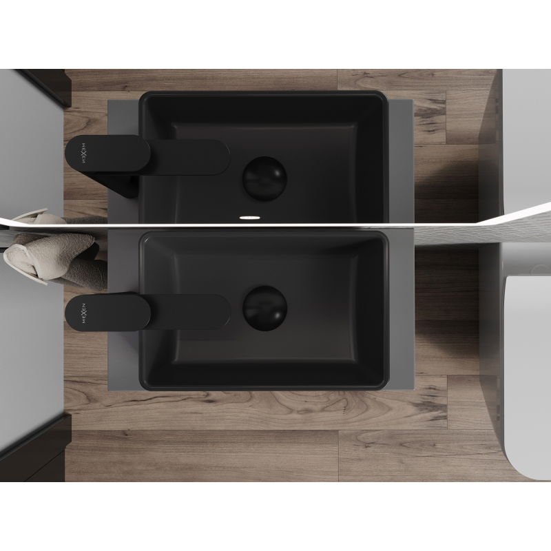 Mexen Nadia umyvadlo na desku 36 x 23 cm, černá matná - 21613685