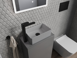 Mexen Nadia umyvadlo na desku 36 x 23 cm, světle šedá mat - 21613661