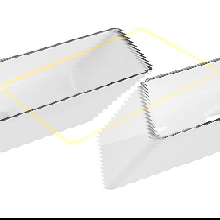 Mexen Nadia umyvadlo na desku 36 x 23 cm, bílá/zlatý okraj - 21613605