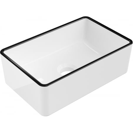 Mexen Nadia umyvadlo na desku 36 x 23 cm, bílá/černý okraj - 21613607