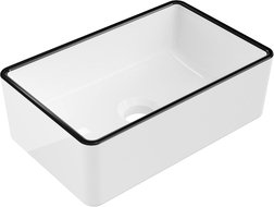 Mexen Nadia umyvadlo na desku 36 x 23 cm, bílá/černý okraj - 21613607
