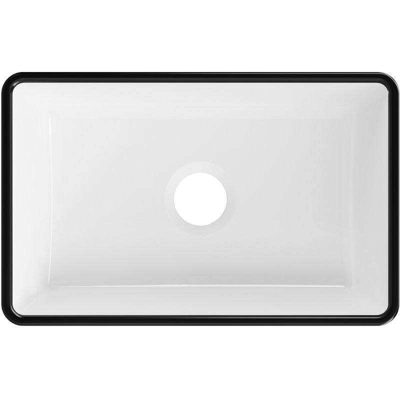 Mexen Nadia umyvadlo na desku 36 x 23 cm, bílá/černý okraj - 21613607