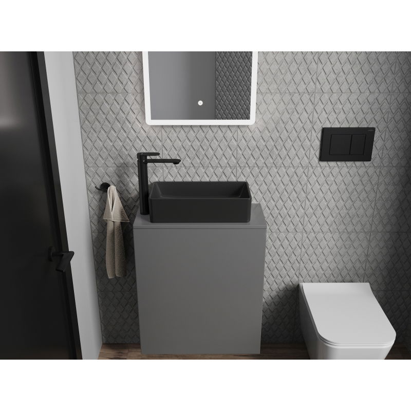 Mexen Nadia umyvadlo na desku 46 x 23 cm, černá matná - 21614685