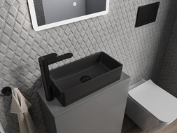 Mexen Nadia umyvadlo na desku 46 x 23 cm, černá matná - 21614685