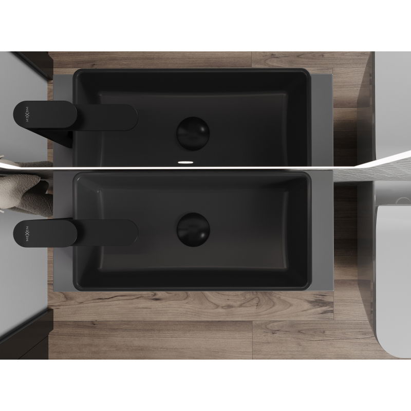 Mexen Nadia umyvadlo na desku 46 x 23 cm, černá matná - 21614685