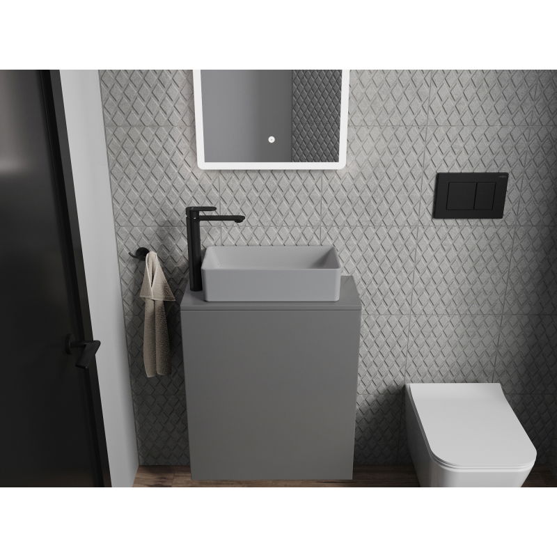 Mexen Nadia umyvadlo na desku 46 x 23 cm, světle šedá mat - 21614661