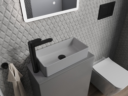 Mexen Nadia umyvadlo na desku 46 x 23 cm, světle šedá mat - 21614661