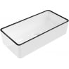 Mexen Nadia umyvadlo na desku 46 x 23 cm, bílá/černý okraj - 21614607