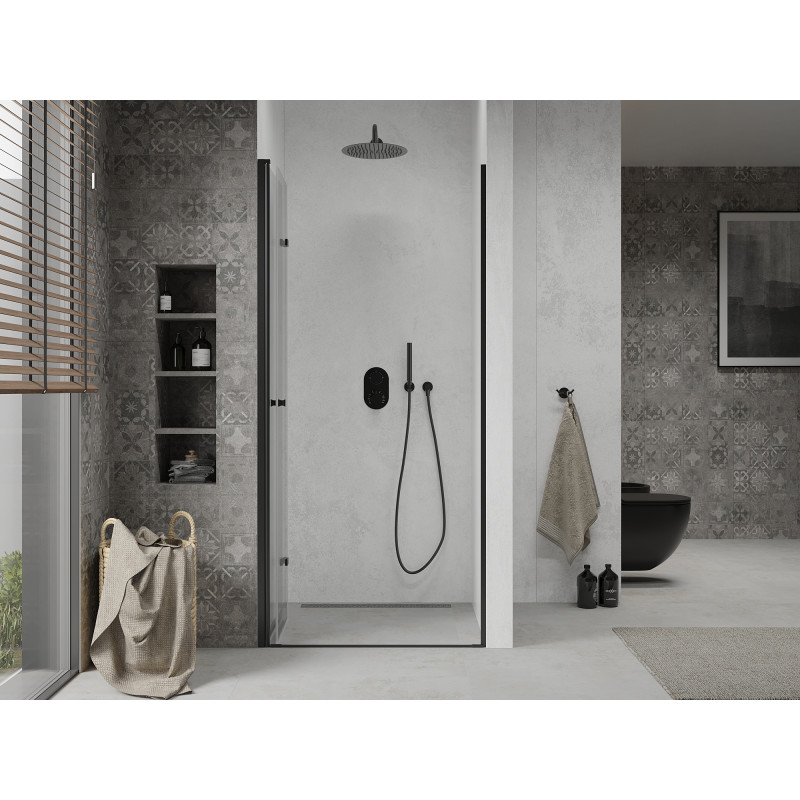 Mexen Lima skládací sprchové dveře 110 cm, průhledné, černé - 856-110-000-70-00
