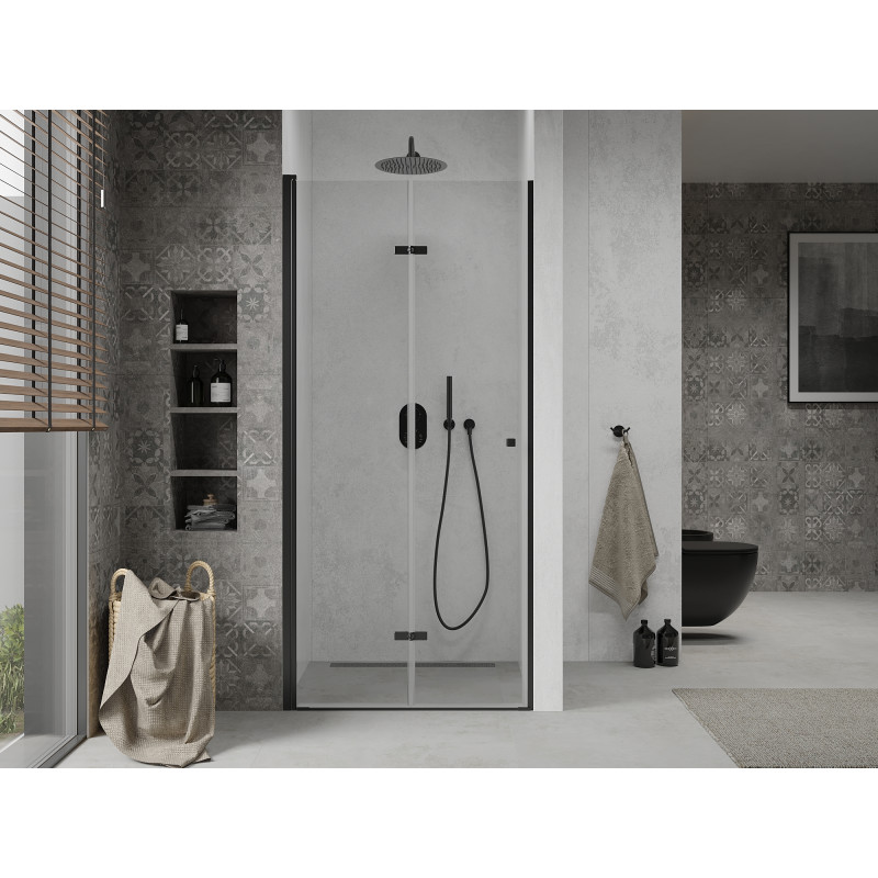 Mexen Lima skládací sprchové dveře 110 cm, průhledné, černé - 856-110-000-70-00