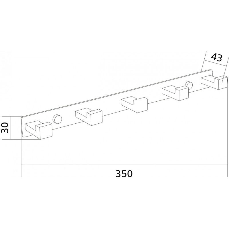Mexen háček na ručník s pěti úchyty, zlatý - 709265-50