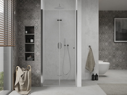 Mexen Lima skládací sprchové dveře 75 cm, transparentní, chrom - 856-075-000-01-00