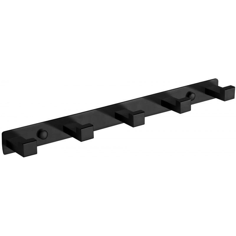 Mexen háček na ručník s pěti držáky, černý - 709265-70