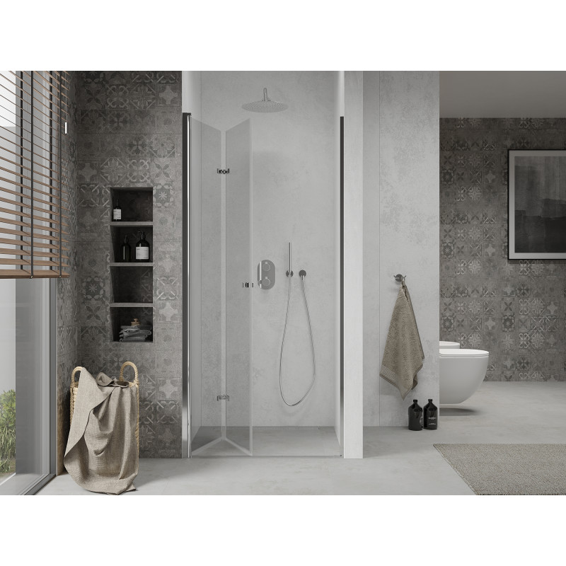 Mexen Lima Skládací sprchové dveře 85 cm, průhledné, chrom - 856-085-000-01-00