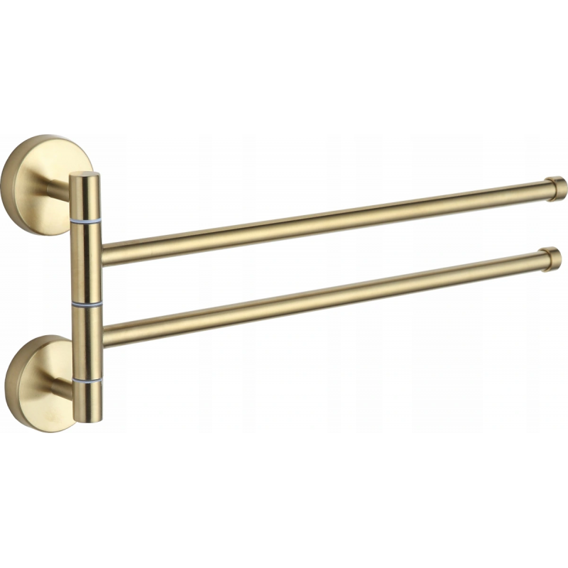 Mexen dvojitý otočný držák na ručník, zlatý - 7039242-50