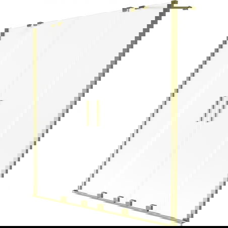 Mexen Velar Duo vanaová zástěna 2-křídlá posuvná 160 x 150 cm, matná, zlatá - 896-160-000-32-50