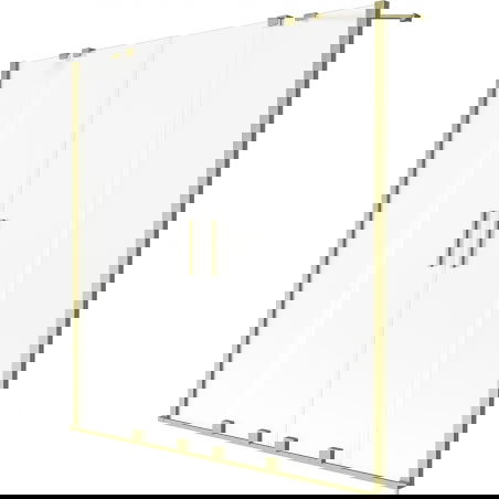 Mexen Velar Duo vana paravan 2křídlý posuvný 160 x 150 cm, matný, zlatý kartáčovaný - 896-160-000-32-55