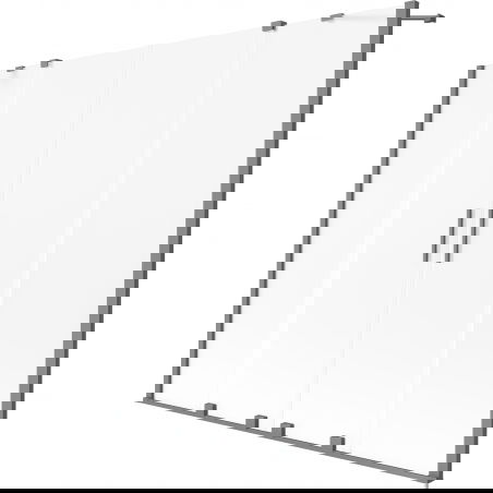 Mexen Velar Duo paravan na vanu, dvoukřídlý posuvný 200 x 150 cm, matný, gun metal - 896-200-000-32-95