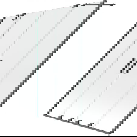 Mexen Velar Duo vanová zástěna 2-křídlová posuvná 160 x 150 cm, transparentní, gun metal - 896-160-000-02-95