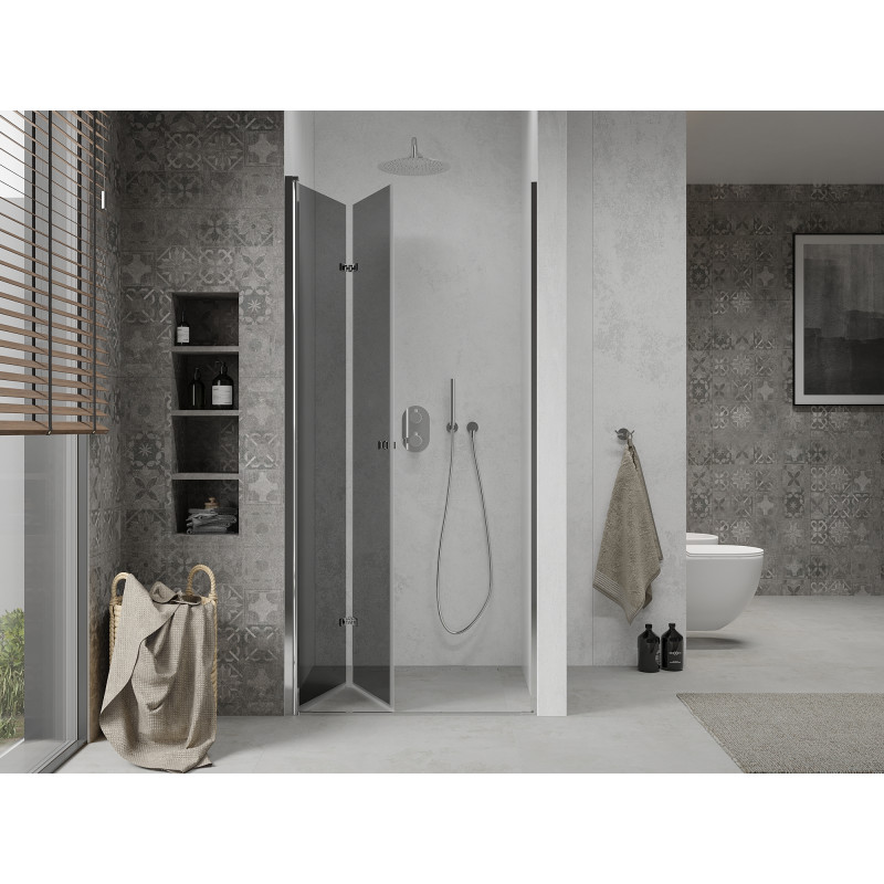 Mexen Lima skládací sprchové dveře 90 cm, grafit, chrom - 856-090-000-01-40
