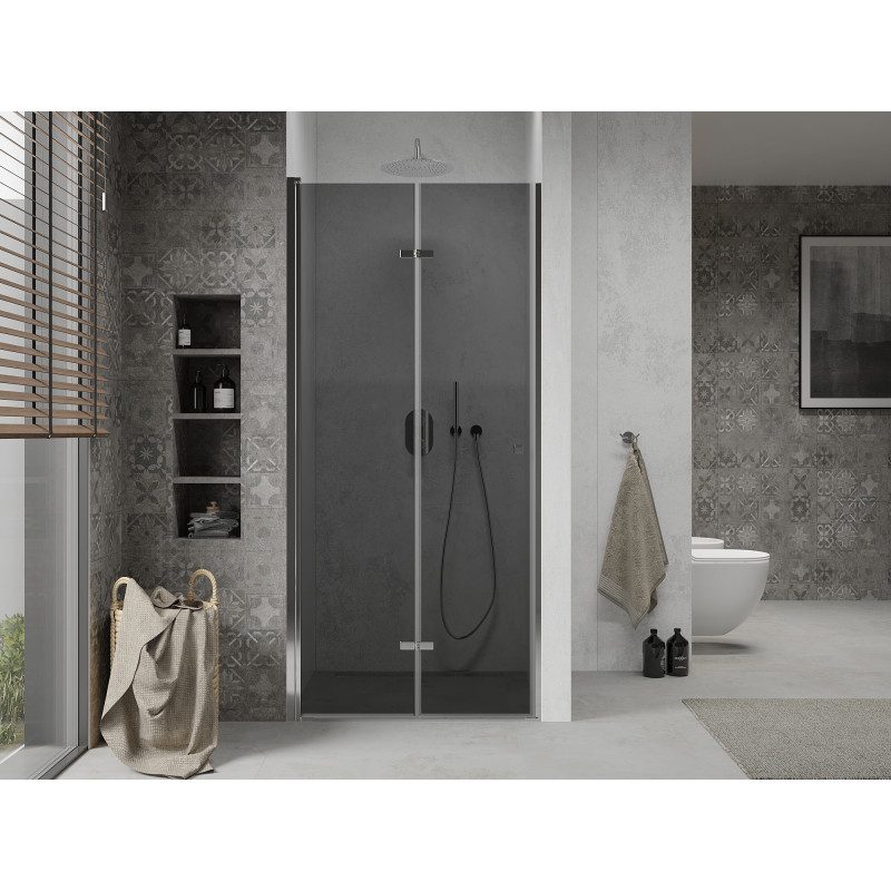 Mexen Lima skládací sprchové dveře 90 cm, grafit, chrom - 856-090-000-01-40