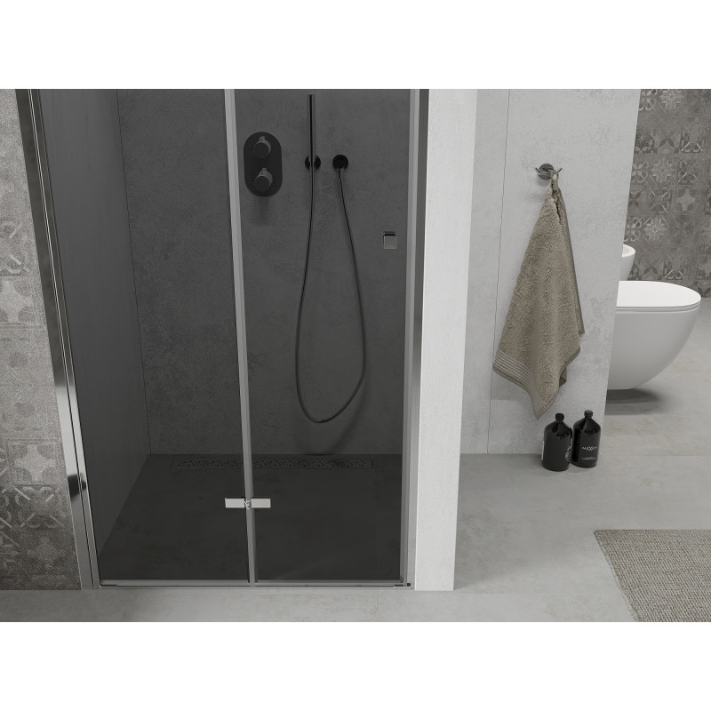 Mexen Lima skládací sprchové dveře 90 cm, grafit, chrom - 856-090-000-01-40