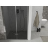 Mexen Lima skládací sprchové dveře 90 cm, grafit, chrom - 856-090-000-01-40