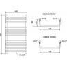 Mexen Apollo radiátor do koupelny 860 x 450 mm, 424 W, černý - W117-0860-450-00-70