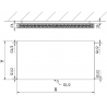 Mexen CCF21 Flat deskový radiátor 400 x 500 mm, spodní středové připojení, 397 W, antracit - W6C21F-040-050-66