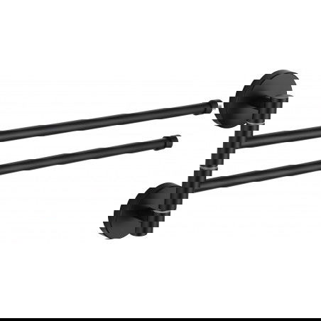 Mexen dvojitý otočný věšák na ručníky, černý - 7039242-70