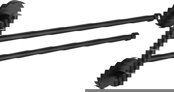 Mexen dvojitý otočný věšák na ručníky, černý - 7039242-70