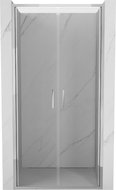 Mexen Exo-B Duo dvojité sprchové dveře, 80 cm, transparentní, chrom - 814-080-000-01-00