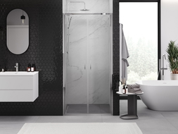 Mexen Exo sprchové dveře dvojité otočné 100 cm, transparentní, chrom - 814-100-000-01-00