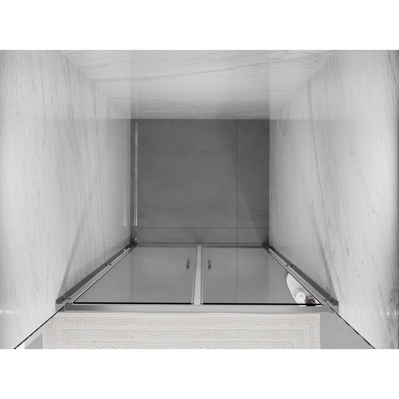 Mexen Exo-B Duo dvojité sprchové dveře 100 cm, transparentní, chrom - 814-100-000-01-00