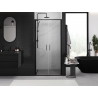 Mexen Exo-B Duo dvojité sprchové dveře otevírací 70 cm, transparentní, černé - 814-070-000-70-00