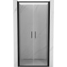 Mexen Exo-B Duo dvojité sprchové dveře 80 cm, průhledné, černé - 814-080-000-70-00