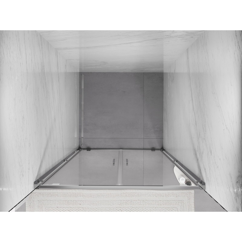 Mexen Exo-BR Duo dvoukřídlé sprchové dveře 70 cm, transparentní, chromové - 8182-070-000-01-00