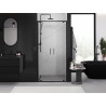 Mexen Exo-BR Duo dvojité sprchové dveře 80 cm, průhledné, černé - 8182-080-000-70-00