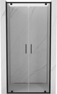 Mexen Exo-BR Duo dvojité sprchové dveře 90 cm, transparentní, černé - 8182-090-000-70-00